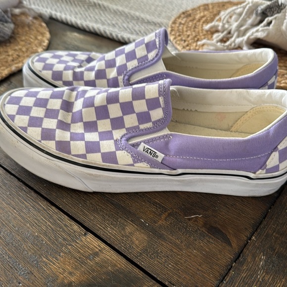 Purple and white checkered vans women’s 9.5 - Picture 5 of 5